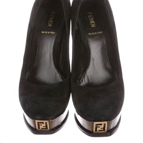 fendi black suede pumps|fendi pumps for women.